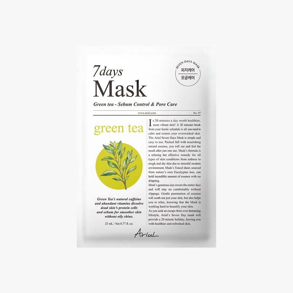Arial [daily Routine FreSh Pore] Arial 7 DayS MaSk Green Tea S 1 Sheet