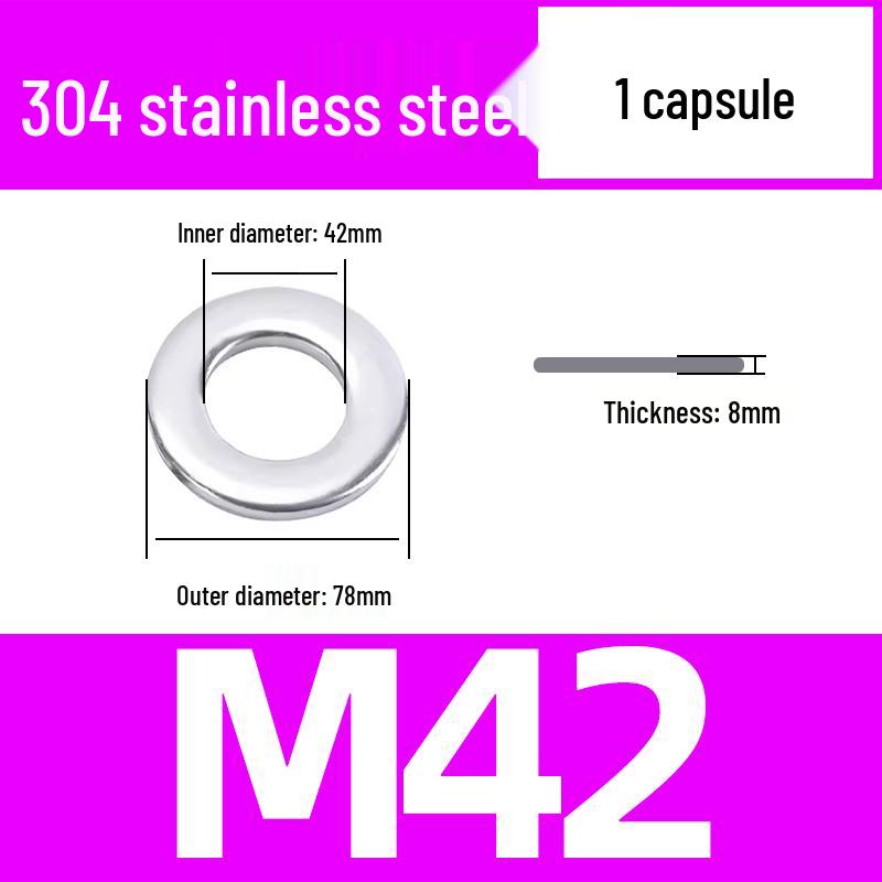 304 Stainless Steel Flat Washer for M1.6-M45 Screws