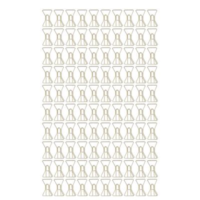 100 ks Kancelářské sponky Zlaté Roztomilý Unikátní Tvar Proces Elektrogalvanizace Lehký Přenosný Kovový