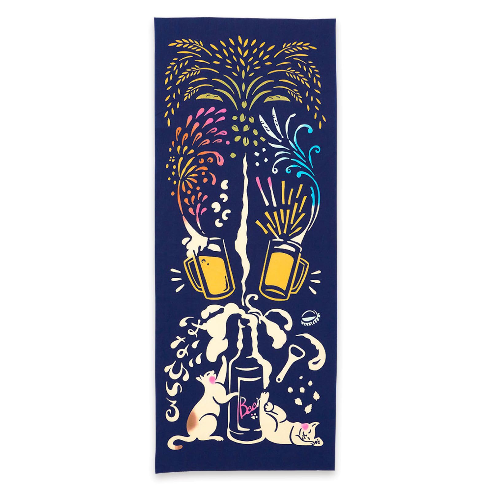 

Miyamoto Kenema Chusen Tenugui Hand Hanabiru 35 x 90 cm Towel, 50214, approx.