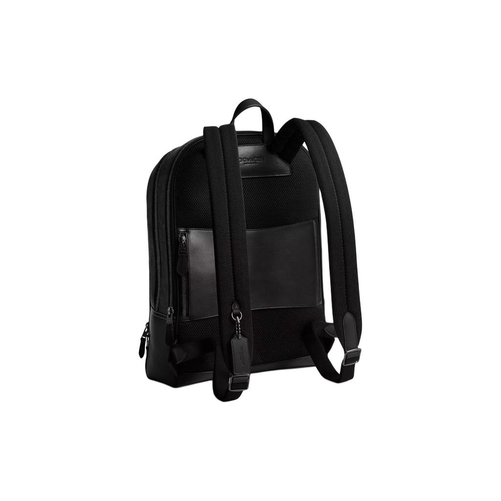 Coach Gotham 29 Zipper Closure Signature Coated Canvas And Calfskin Backpack Large Men backpack Charcoal CR743-CHR