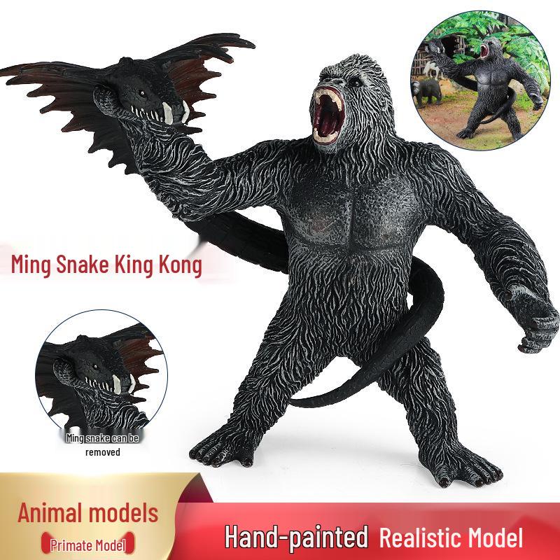 Large Realistic Dinosaur and Gorilla Toy Model Set