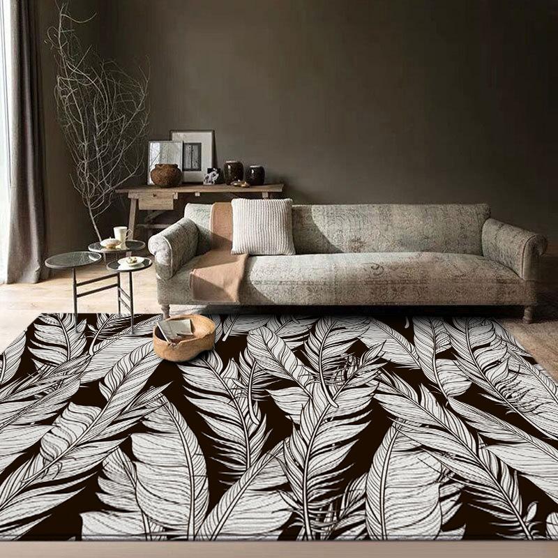 Lemon Leaf Kitchen Rug Planet Feather Velvet Rug For The Living Room Bedroom Decor Carpet Home Kitchen Bath Tapis