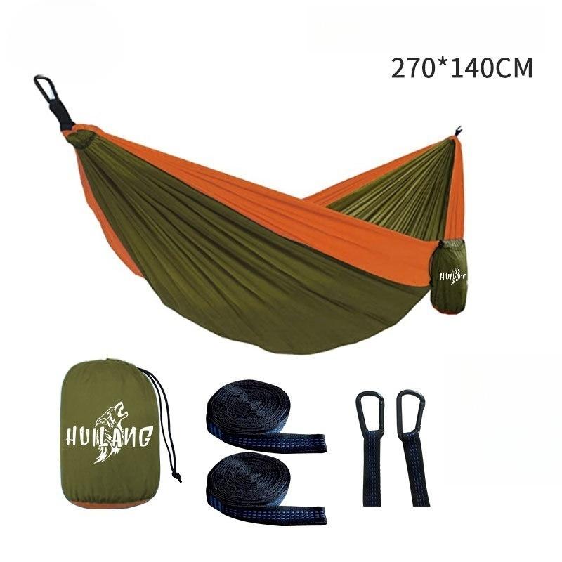 270x140cm Portable Hammocks Nylon Color Parachute Fabric Single and Double Size Outdoor Camping Hiking Garden Hammock