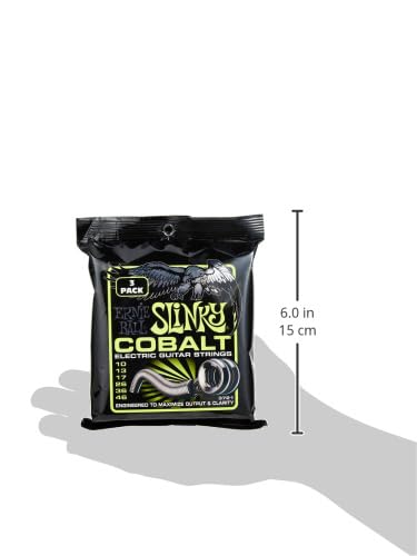 [Authentic] ERNIE BALL 3721 Electric Guitar Strings (10-46) COBALT REGULAR SLINKY 3-Set Pack