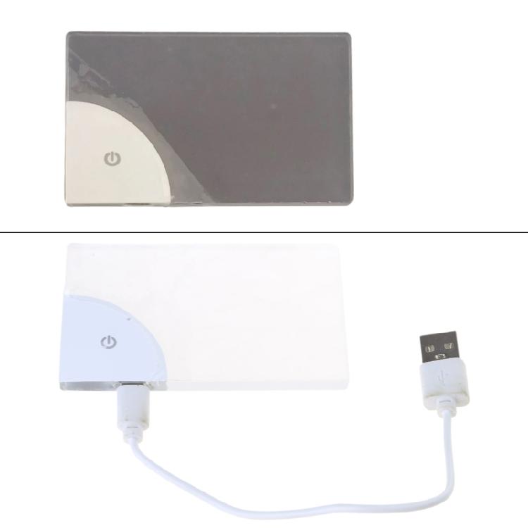 Pocket Sized LED Card Lamp Nameplate Light with Rainbow Effects for Business Professionals Transparent Name Tag Board