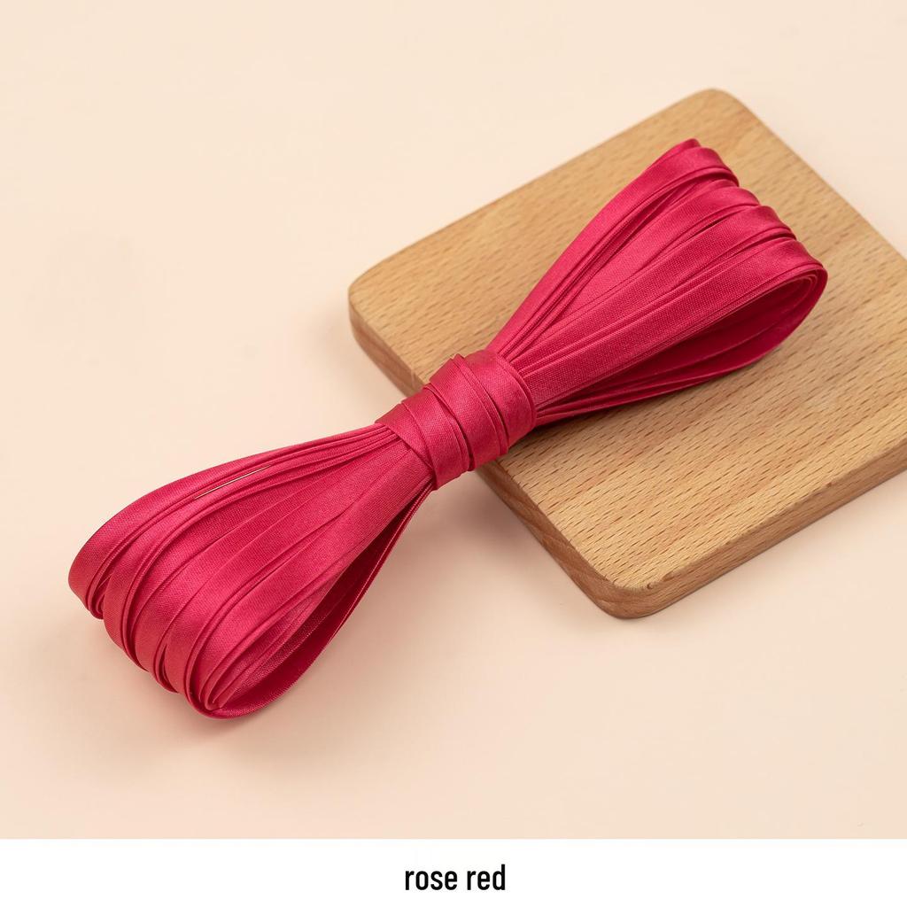 Hengmeihe Satin Cheongsam Paspelband - 0,6 cm Bügelfreie Saumeinfassung für Bekleidungszubehör