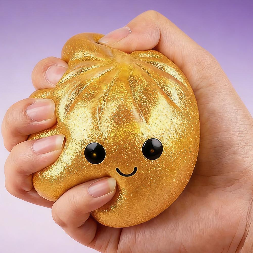 Glitter Dumpling, Glitter Dumpling Squishy Box Dumplings Squishy Anxiety Relief Fidget Soft Squeeze Decompression Dough