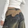 Vintage Grunge Bum Belt Zinc Zinc Alloy Belts Pockets Waist Bag Waistband with Bag  Streetwear