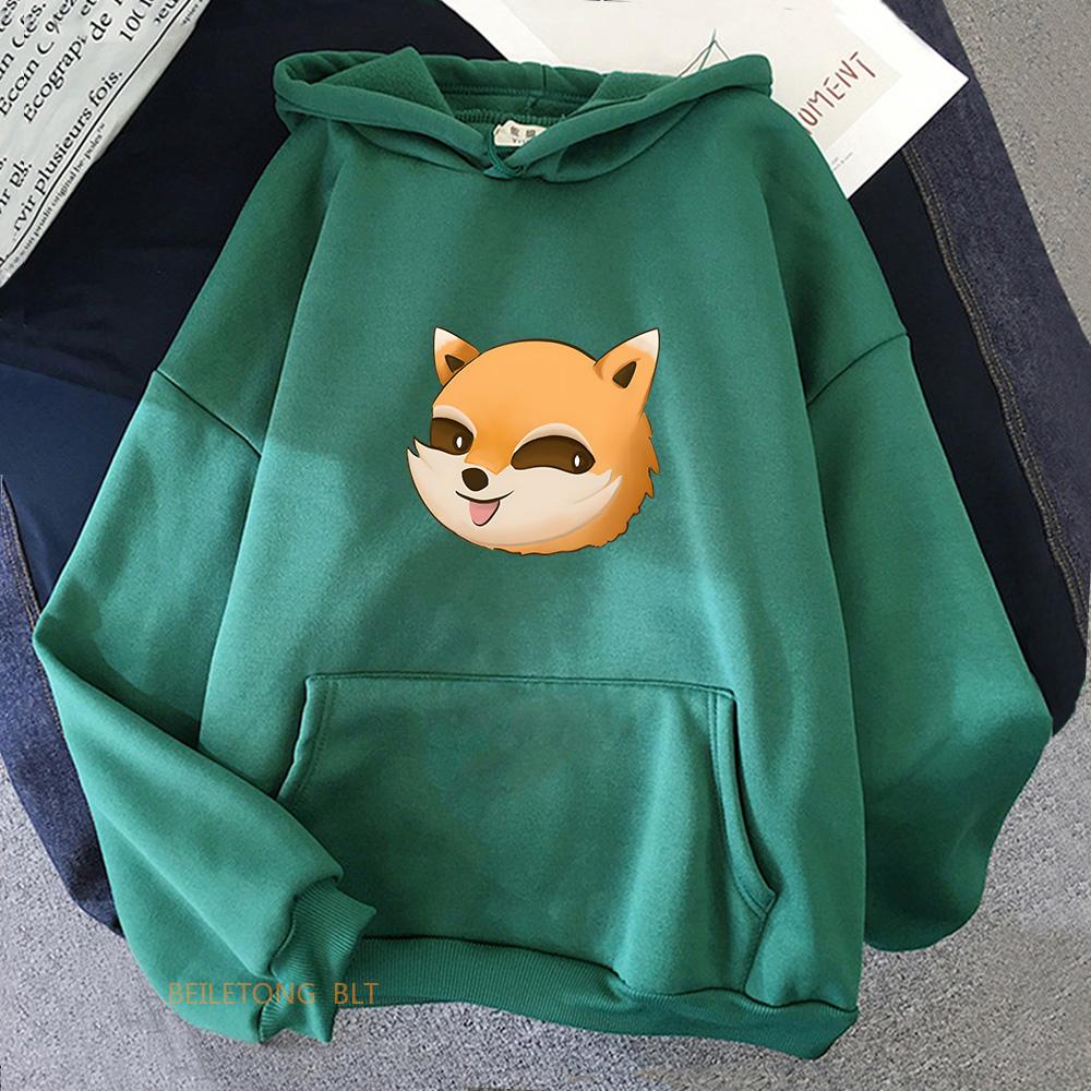 Project Zomboid Spiffo Raccoon Hoodies Cartoon Women/Men Hooded Sweatshirts Long Sleeve Kawaii Printing Pullovers Casual Female