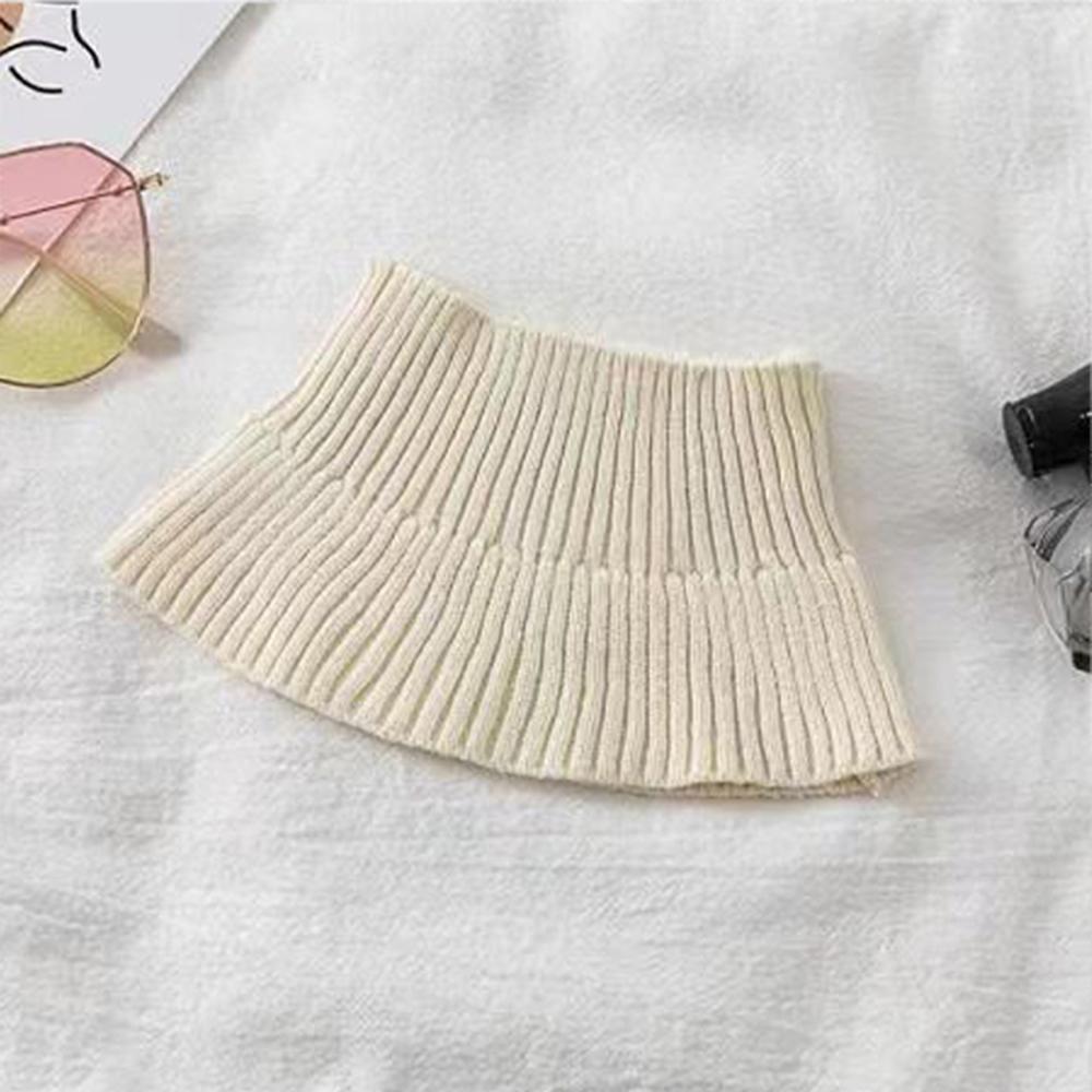 Detachable Knitted Turtleneck Fake Collar For Women Neck Warmer Autumn Winter Warm Cover Head Neck Knitting False Collar