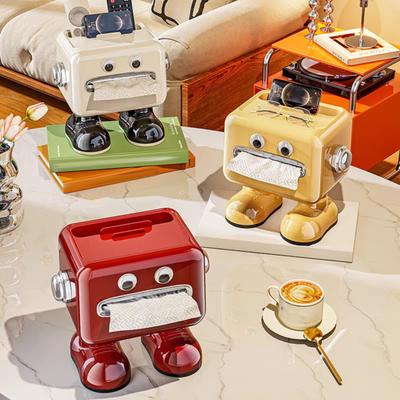 Yousheng Multi-Functional Tissue Box Desktop Tissue Organizer with Remote Control Holder Napkin Dispenser Container for Bathroom Toilet Bedroom Living