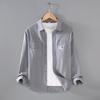 Japanese Style Men's Casual Loose Fit Work Shirt Jacket, Long-Sleeved for Spring and Autumn