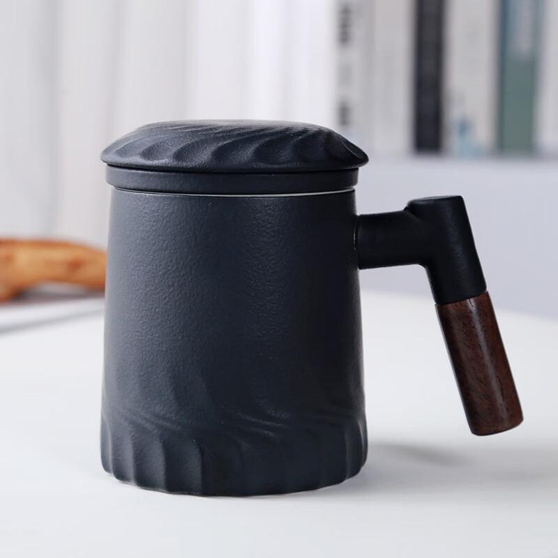 Cha Xun Creative Ceramic Tea Mug with Lid & Filter