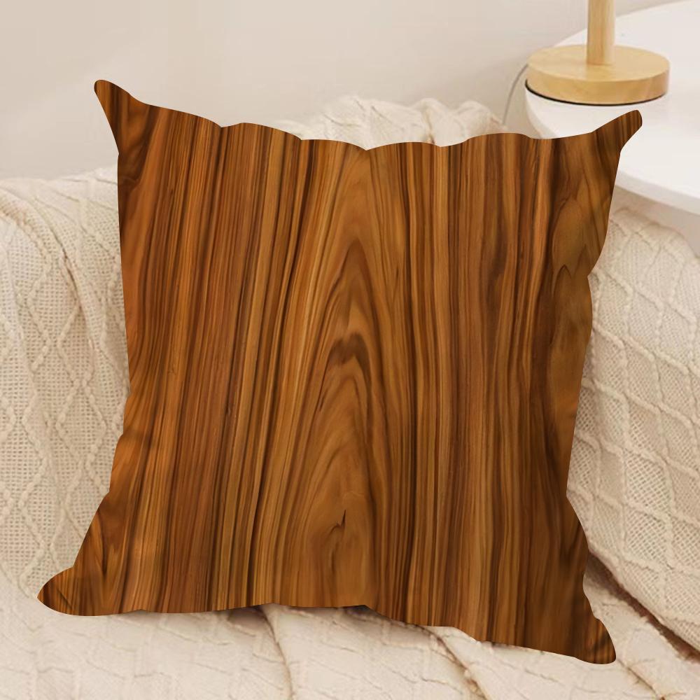 

Classic Wood Grain Cushion Cover Soft Plush Fabric DoubleSided Printed Cushion Covers for All Seasons Home Decor 30x30cm