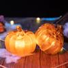 Mini Crystal Pumpkin Figurine Collectible Artificial Pumpkin Tabletop Ornament for Fall Harvest Thanksgiving Halloween