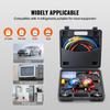4 Way AC Gauge - AC Manifold Gauge Set for R134A R22 R12 R410A Refrigerant, Freon Gauges with 5ft Hoses, Couplers, Can Tap Works On Car Auto Freon