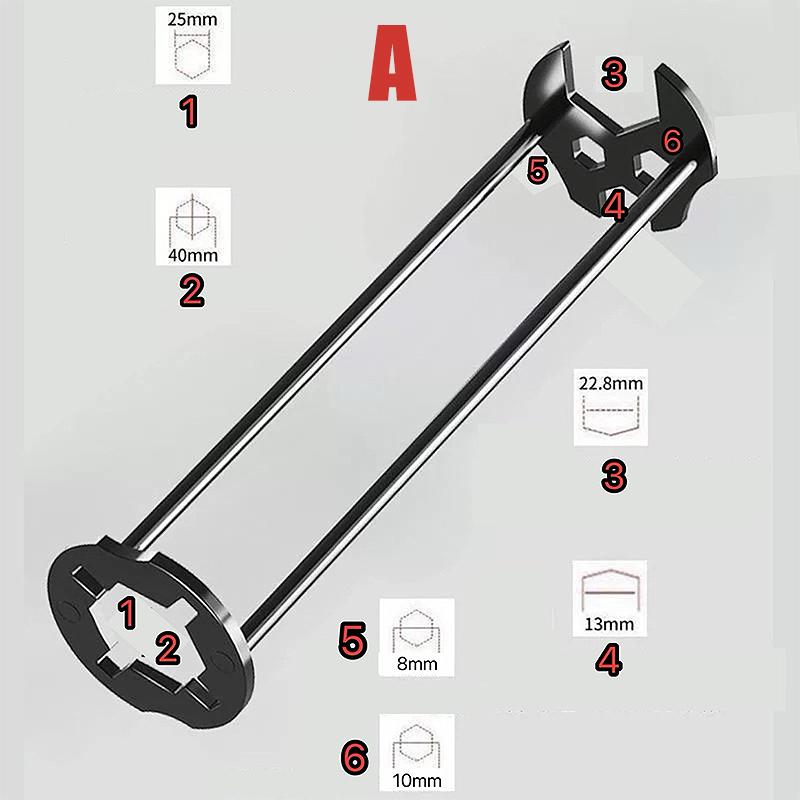 2 Pcs Multifunction Carbon Steel Sink Repair Wrench Sink Faucet Installer For Bathroom Kitchen