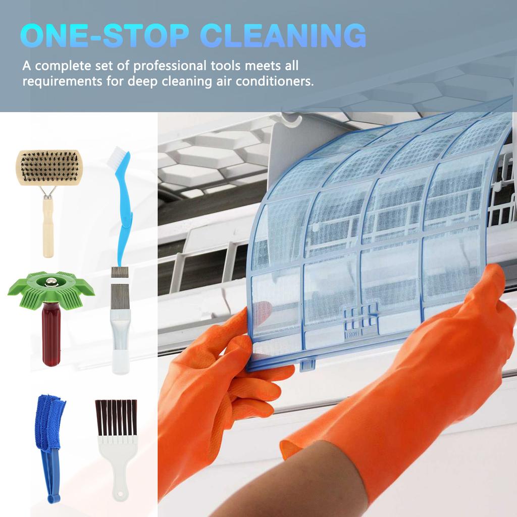 Air Conditioner Fin Cleaning Tool Home Cleaning Tool Coil Comb A/c Hvac Condenser Radiator Universal Folding Brush Cleaning Tool
