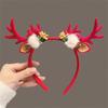 Christmas Hair Hoop Girls Plush Reindeer Antlers Deer Ear Christmas Party Cosplay Headbands Festival Hair Accessories Gifts