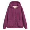 Winter Solid Color Loose All-match Zipper Cardigan Top Female Casual Simple Lamb Fleece Outwear Women Coat
