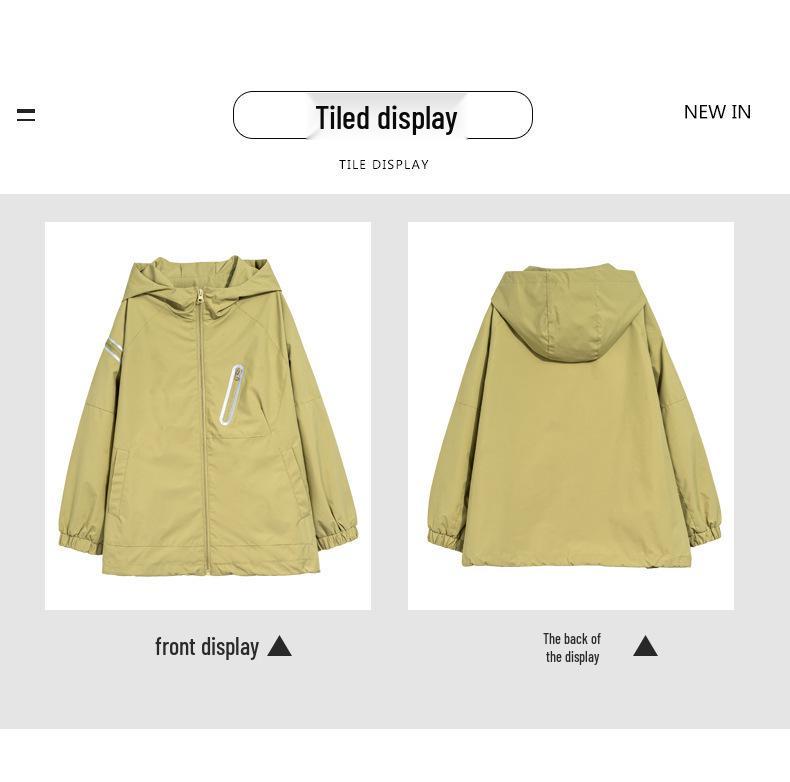 Boys' 2024 Hooded Windbreaker - Autumn/Spring Outdoor Jacket for Big Kids