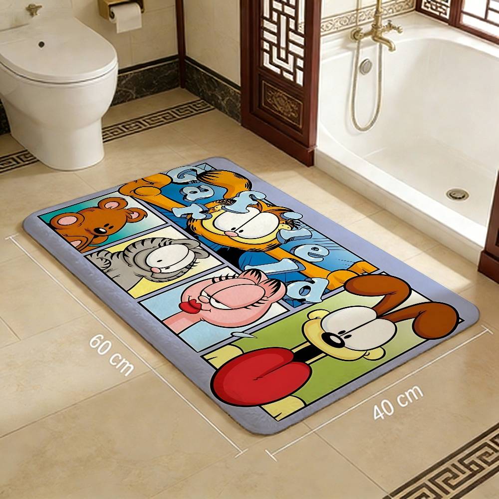 Cartoon G-Garfield Cat Room Mats Cheaper Anti-slip Modern Living Room Balcony Printed Household Carpets
