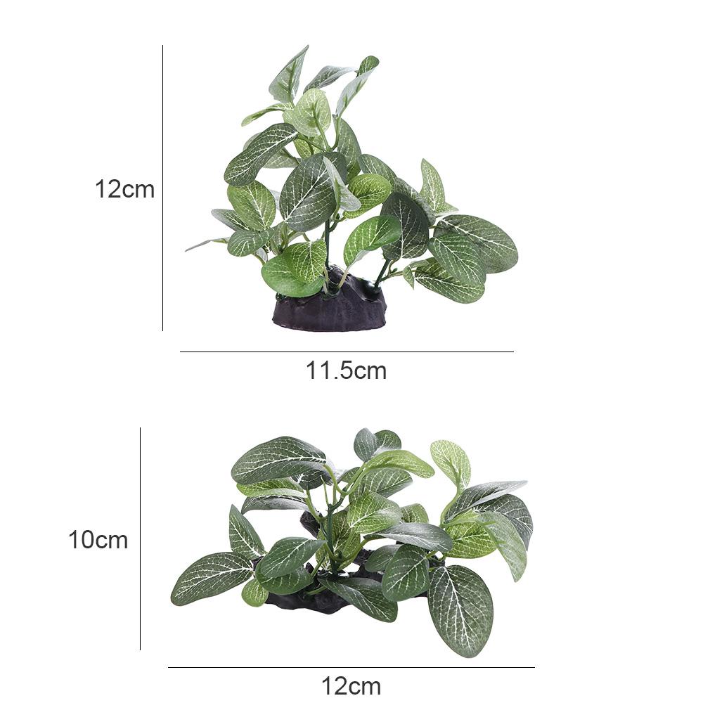 Fish Tank Decor Green Underwater Ficus Tree Aquarium Plants Turtle Jar Ornament Artificial Plants