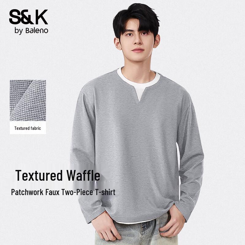 Baleno S&K Men s Long Sleeve Fake Two-Piece Sweatshirt XL