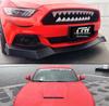 Compatible Center Grille with Light Teeth for 2015-2017 Ford Mustang - Shark Devil Remote Control