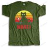 Vintage Black Psycho Cute Cat What T Shirt Unisex Short Sleeve Funny Murderous Cat With Knife Tshirt Halloween Gift Casual Tshirt