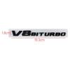 3d ABS V8 Biturbo Emblem Car Fender Badge Decal For C63S C63 E63 CLS63 V8 Biturbo Sticker Accessories