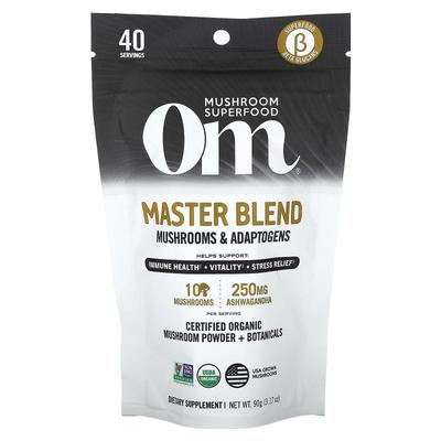 Master Blend, Zertifiziertes Bio-Pilzpulver + Pflanzenstoffe, 90G(3,17 Unzen)