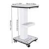 Beauty Rolling Cart with Handle 3 Tier White Beauty Storage Stand Beauty Salon Trolley SPA Beauty Machine Holder Organizer