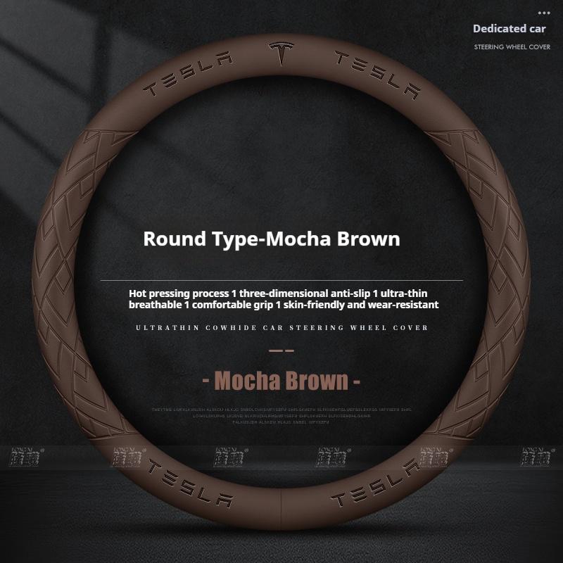 For Tesla Model 3 Model S Model Y Model X Roadster Car Steering Wheel Cover 2019-2025 Auto Interior Steering Wheel Accessories