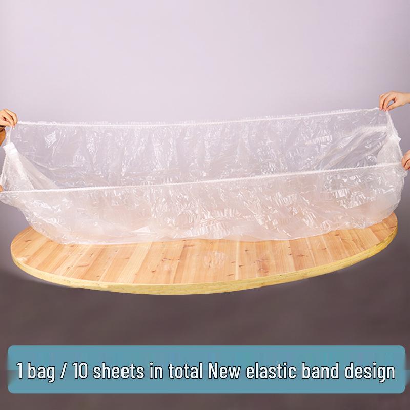 

Round/Square Disposable Tablecloth with Drawstring - Elastic, Transparent, Thick, Waterproof & Oilproof for Birthdays, Camping, and Weddings Diameter 0.8m Round / Up to 1m Square