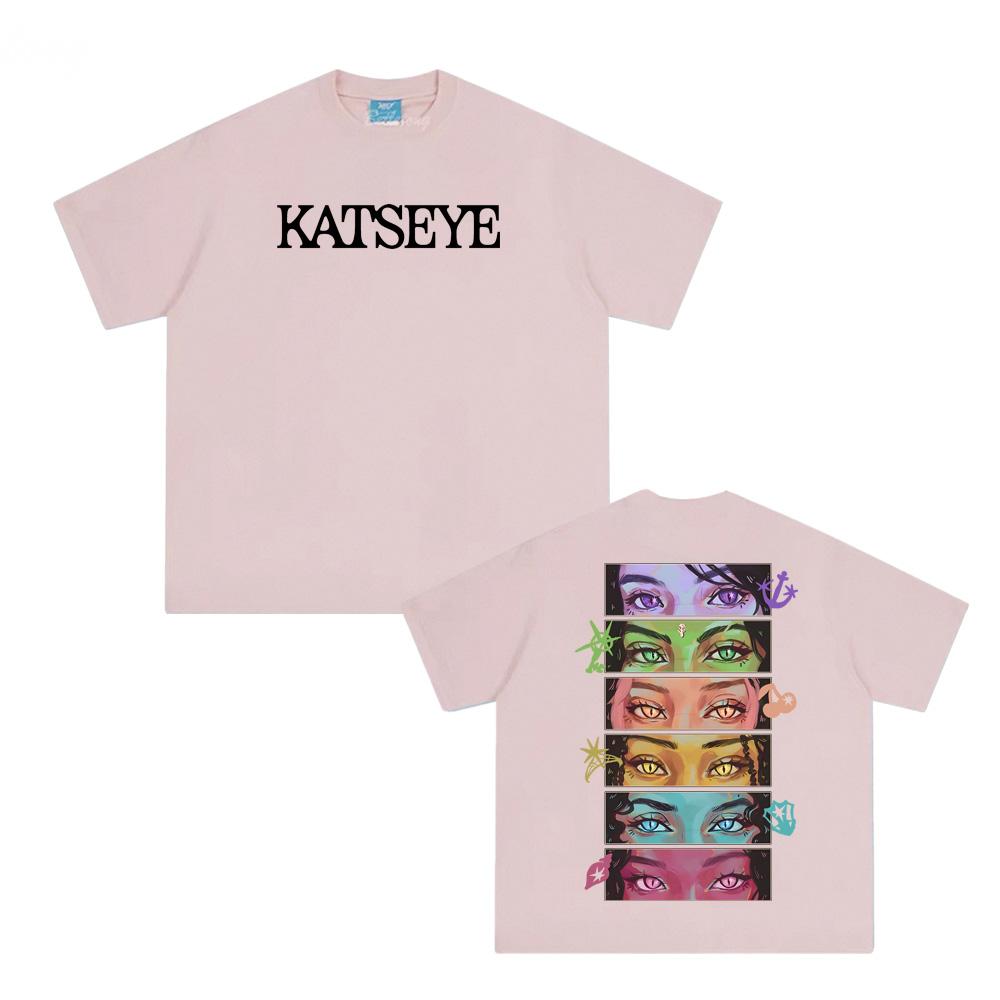 Korean Girl Group KATSEYE Tee 100%Cotto New Manga Style Tee-shirt Summer Fashion High Quality Round Neck Trend