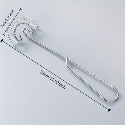 1pc Whisk, Small Flat Whisk, Steel Spring Coil Whisk Egg Frother, Milk and Egg Beater Blender, Cream Stirrer