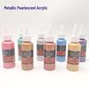 Iridescent Metallic Acrylic Paint, 100ml - Buddha Light Silver for Fluid Art, Walls, Hand-Painted Shoes, Gold Touch.