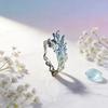 Fairy Spirit Adjustable Leaf Ring With Electroplated Zinc Alloy For Women And Men