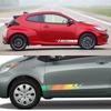 Auto Seitenstreifen Aufkleber Sport Racing Sticker Vinyl Aufkleber Grafiken Dekoration Tuning Zubehör für Toyota Yaris Cross GR Hybrid