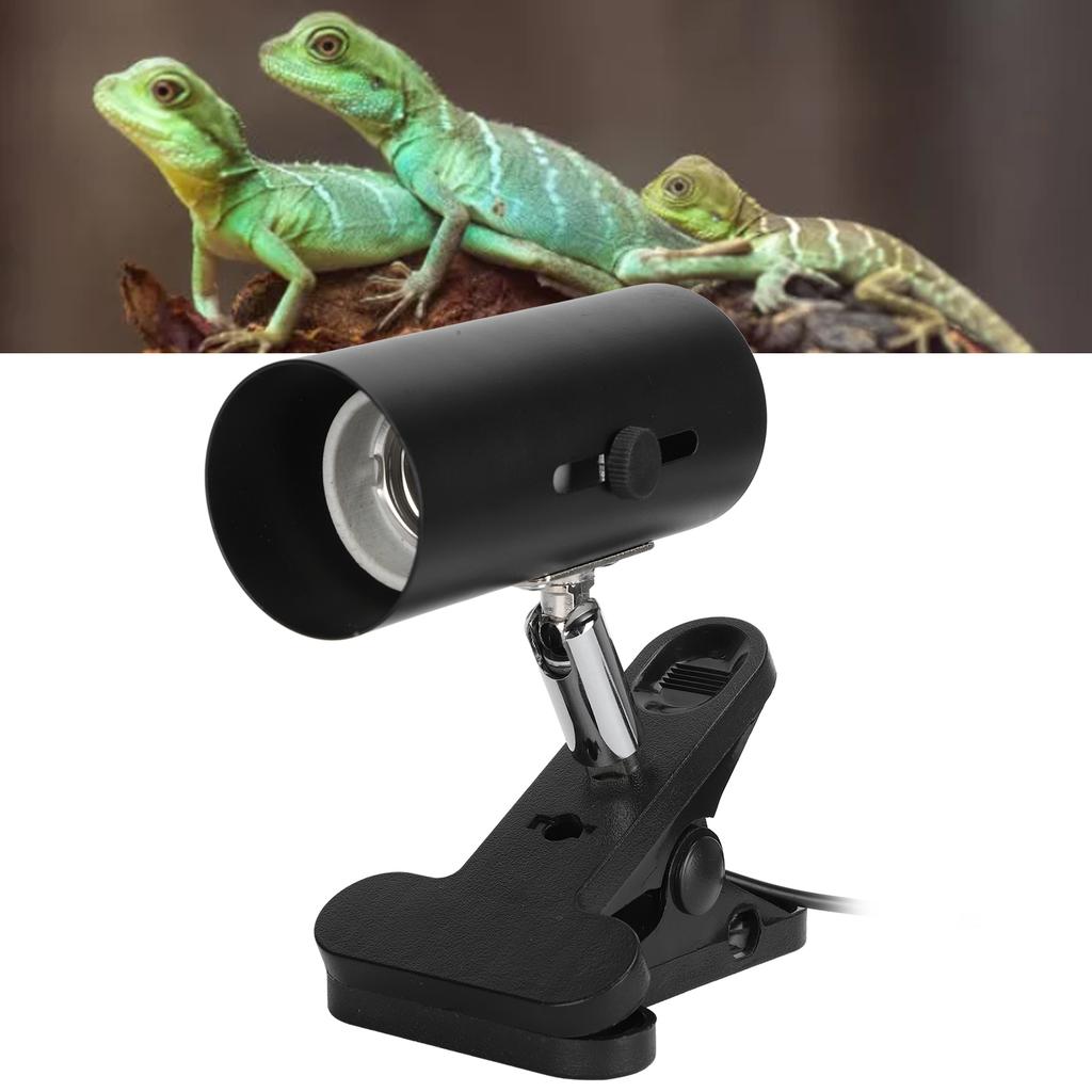 Reptile Sun Basking Lamp Clip On Bracket Rotatable Heat Light Holder with Clamp