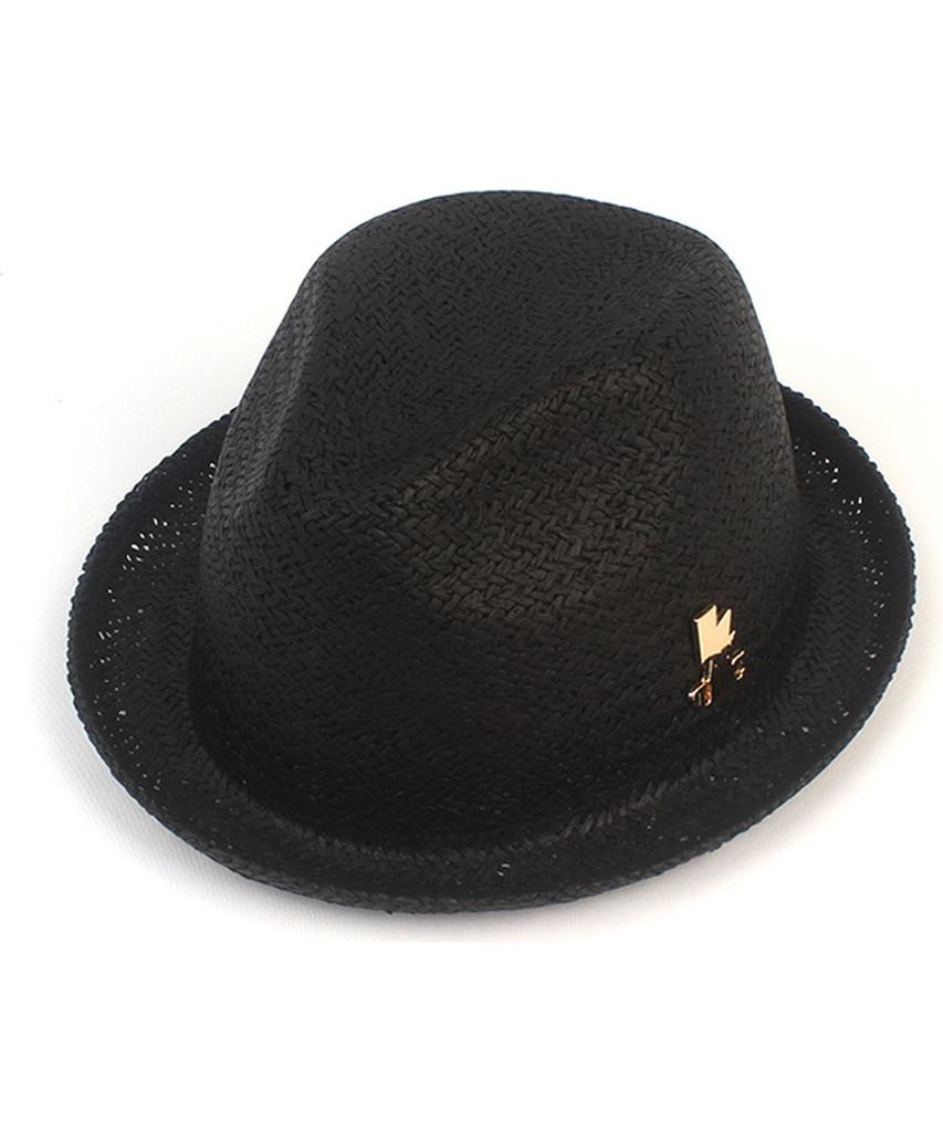 Yunibeosyeolkemiseuteuli Punk Simple Black Summer Fedora