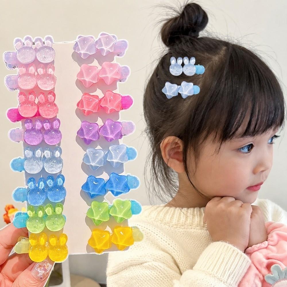 Colorful Flower Heart Hairpin Acrylic Side Hair Clips Cute Kids Hair Clips For Kids