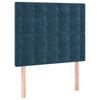 Box Spring Bed with Mattress Dark Blue 120x200 cm Velvet