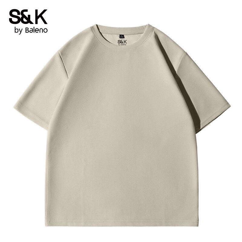 Baleno S&K Men's Waffle Knit Short-Sleeve T-Shirt