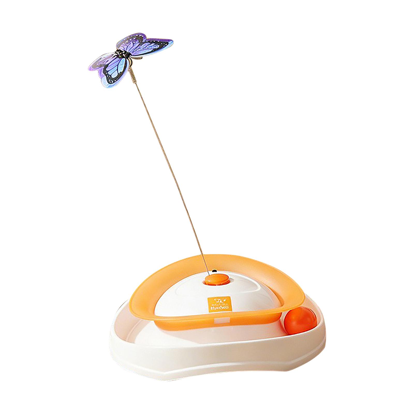 

Pet Electric Toy, Spinning Butterfly, Self Entertaining Toy, Supplies One Size шафрановий