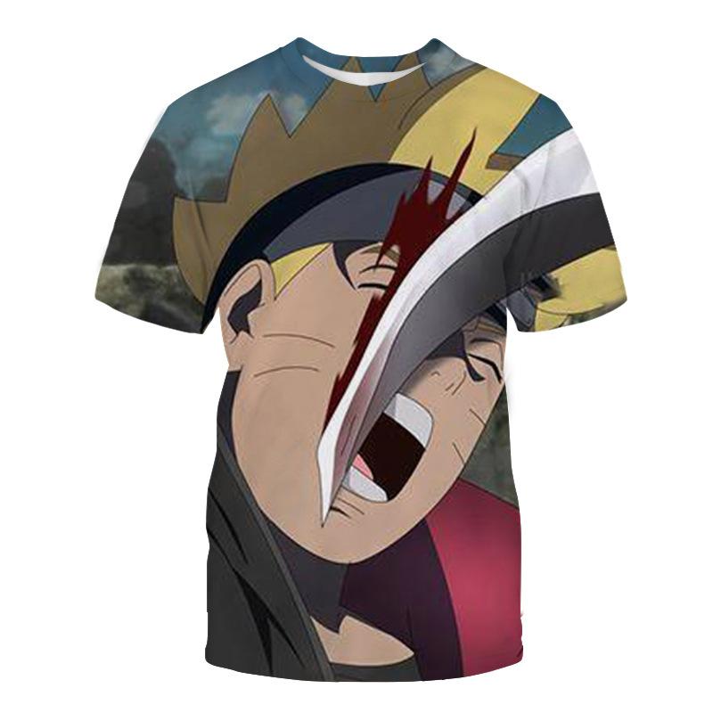 New Youth Four Seasons Breathable Mesh Naruto Men's 3D Printed T-shirt