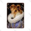 Metal Sign Gentleman Dog Wall Decor, Vintage Tin Plate for Living Room 20x30 cm