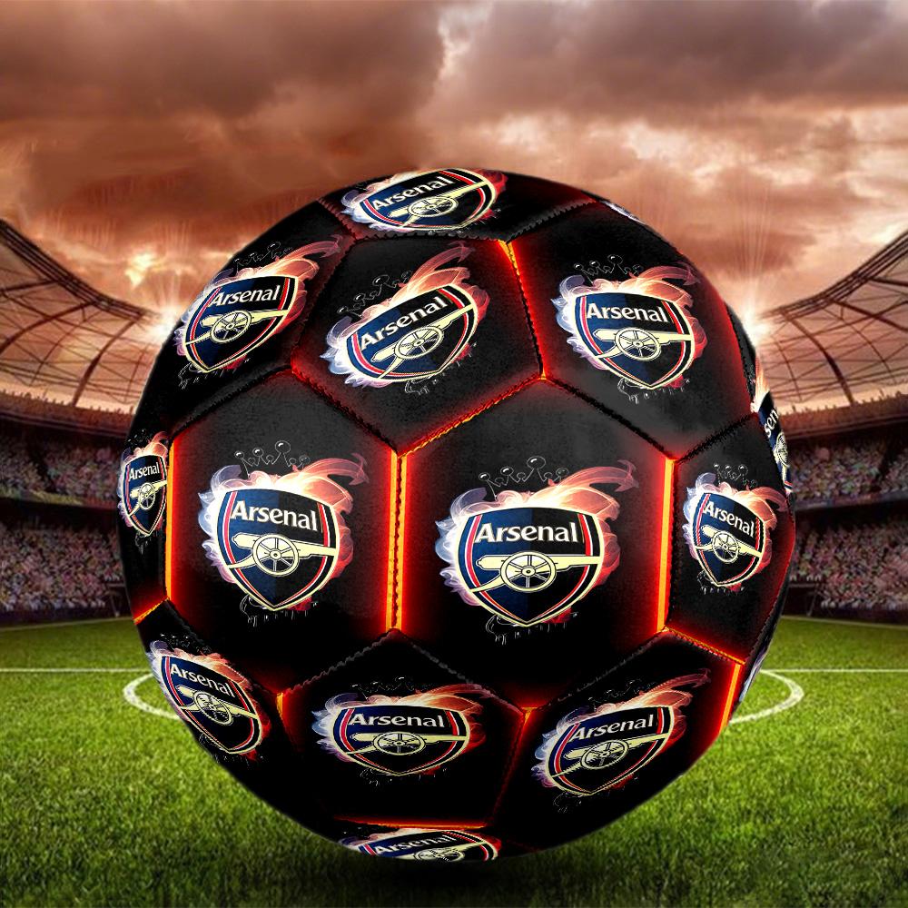 Arsenal F.C Print Size 5 Soccer Ball, Standard Match Football for Sports Game and Team Practice, Ideal Gift for Soccer Fans